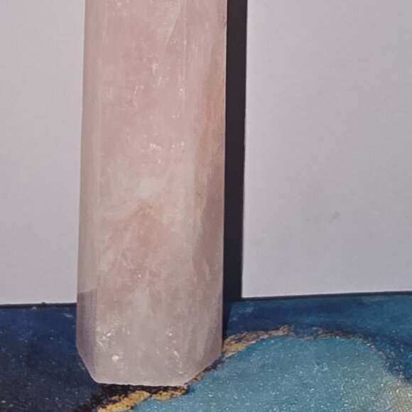 Rose Quartz Tower Natural Genuine Crystal - Picture 8 of 8
